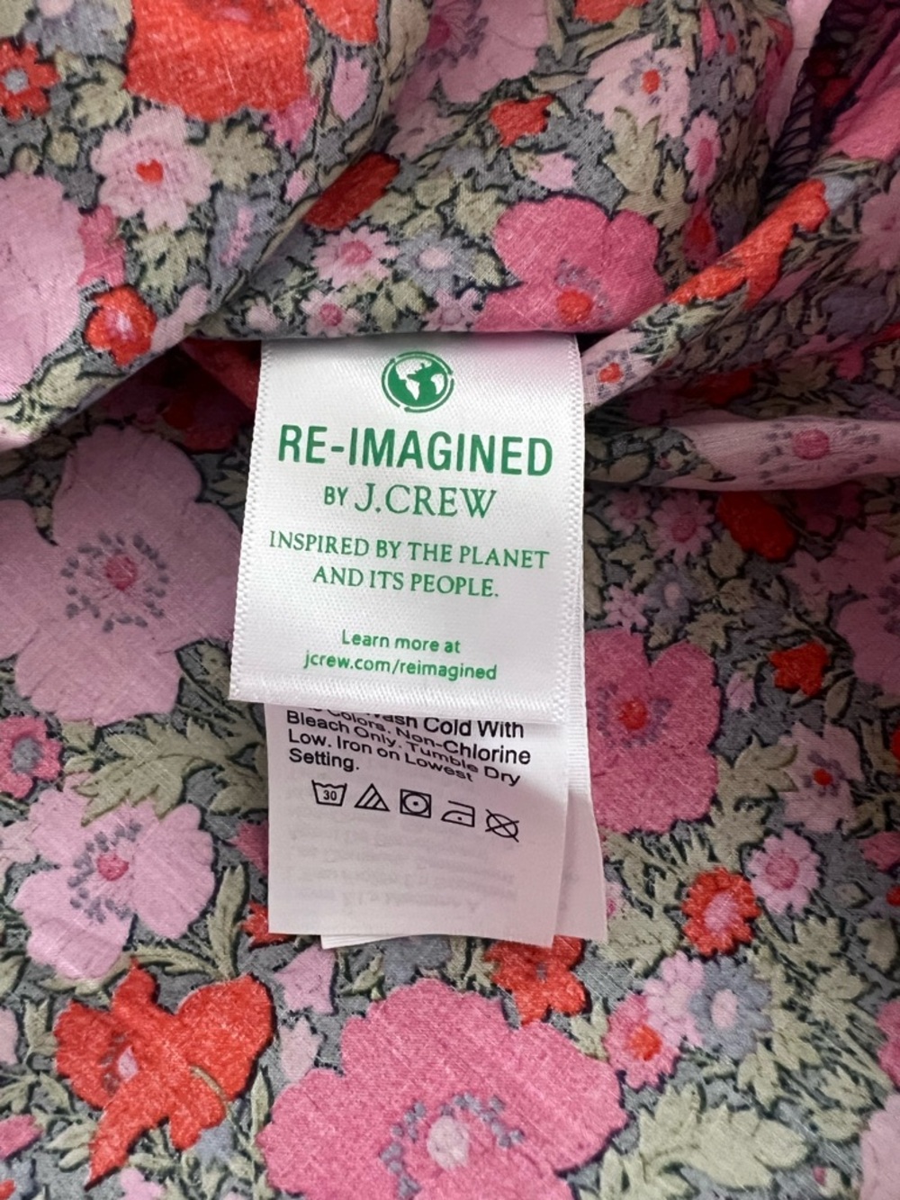 J. Crew Liberty London Pink and Orange Floral Button-Down Shirt - Picture 8 of 11